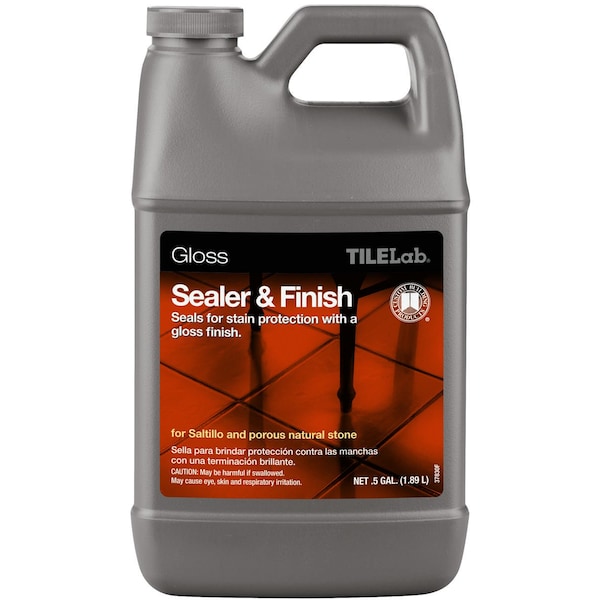 Custom Building Products TileLab Sealer and Finish, Liquid, Clear, 0.5 gal, Bottle TLGLSSHG - main
